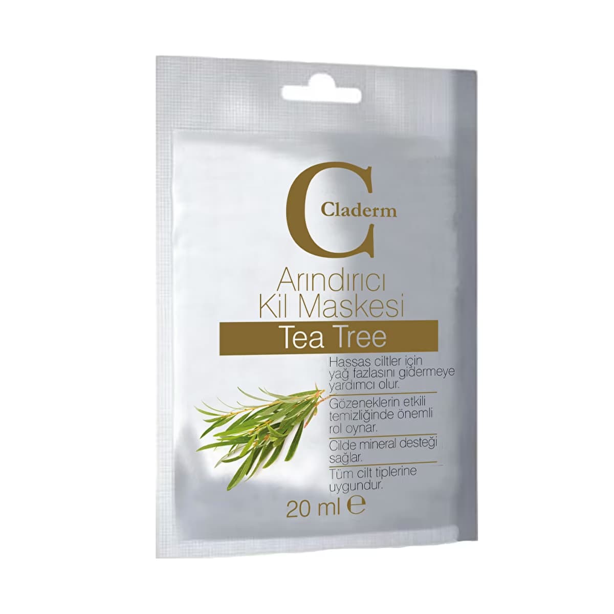Claderm Arındırıcı Kil Maskesi Tea Tree 20 ml - Gratis