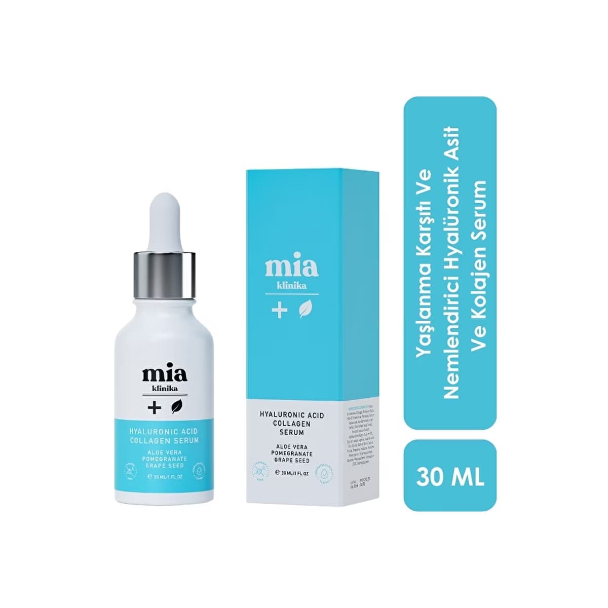 Mia Klinika Nemlendirici Hyalüronik Asit ve Kolajen Serum 30 ml - Gratis