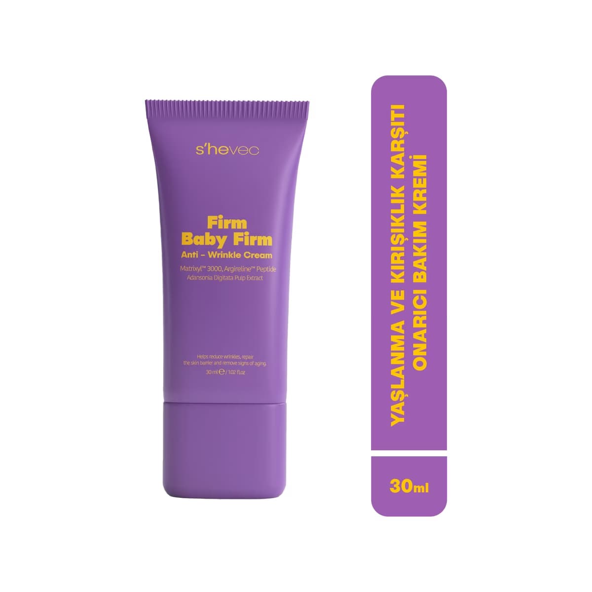 She Vec Firm Baby Firm Yaşlanma ve Kırışıklık Karşıtı, Onarıcı Yüz Bakım Kremi 30 ml - Gratis