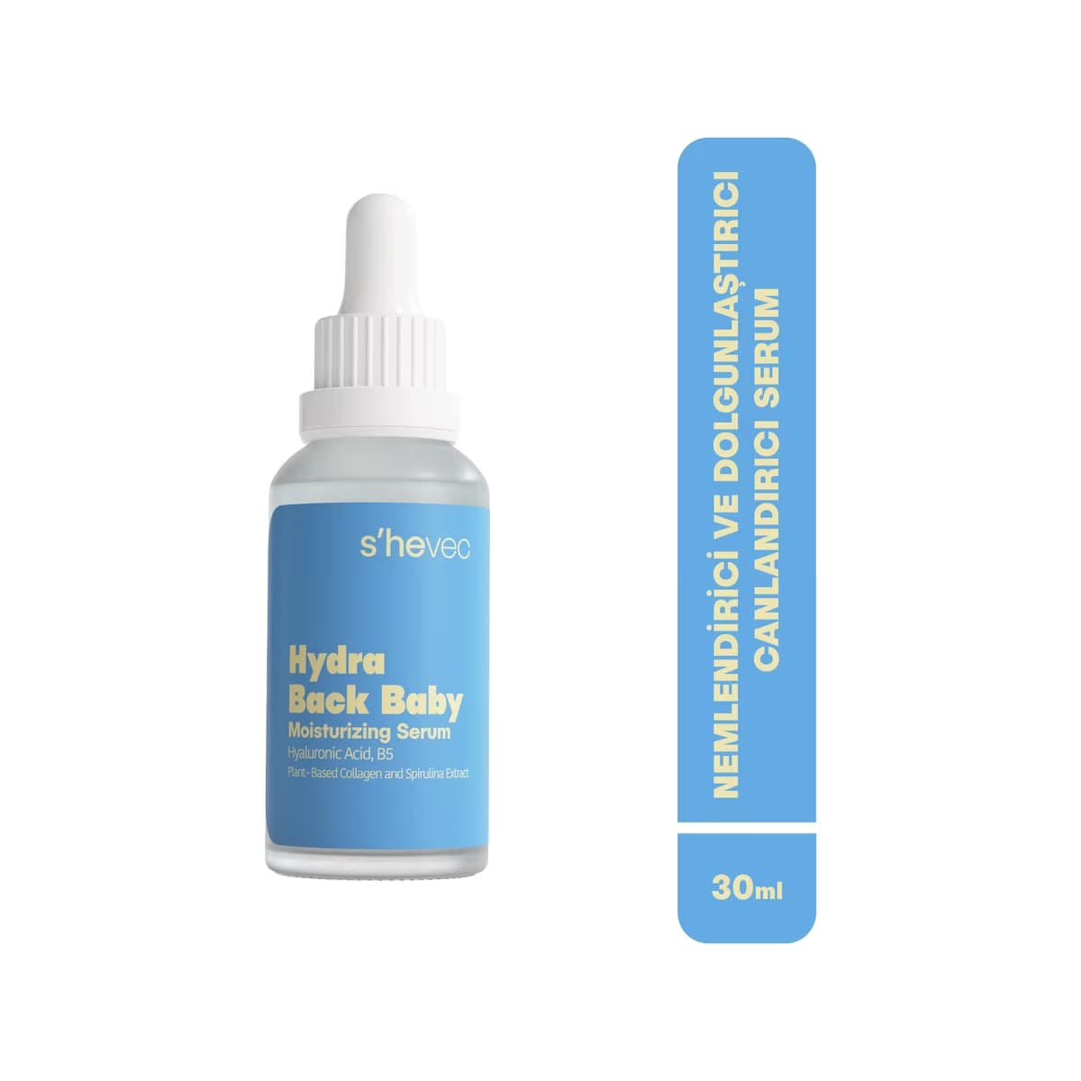 She Vec Hydra Back Baby Yoğun Nemlendirici, Dolgunlaştırıcı ve Canlandırıcı Yüz Serumu 30 ml - Gratis