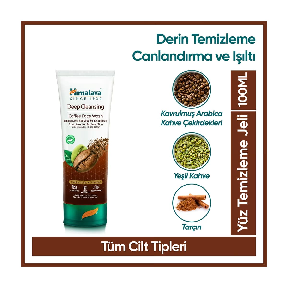 Himalaya Derin Temizleme Etkili Kahve Özlü Yüz Temizleyici 100 ml - Gratis