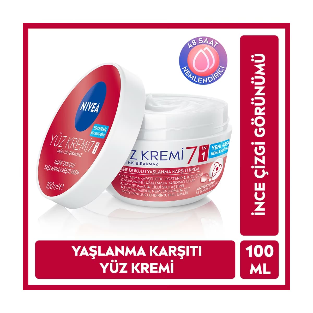 Nivea Hafif Dokulu Yaşlanma Karşıtı Yüz Bakım Kremi 100 ml - Gratis