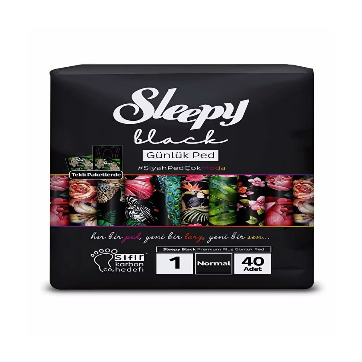 Sleepy Black Günlük Süper Normal Ped 40'lı - Gratis
