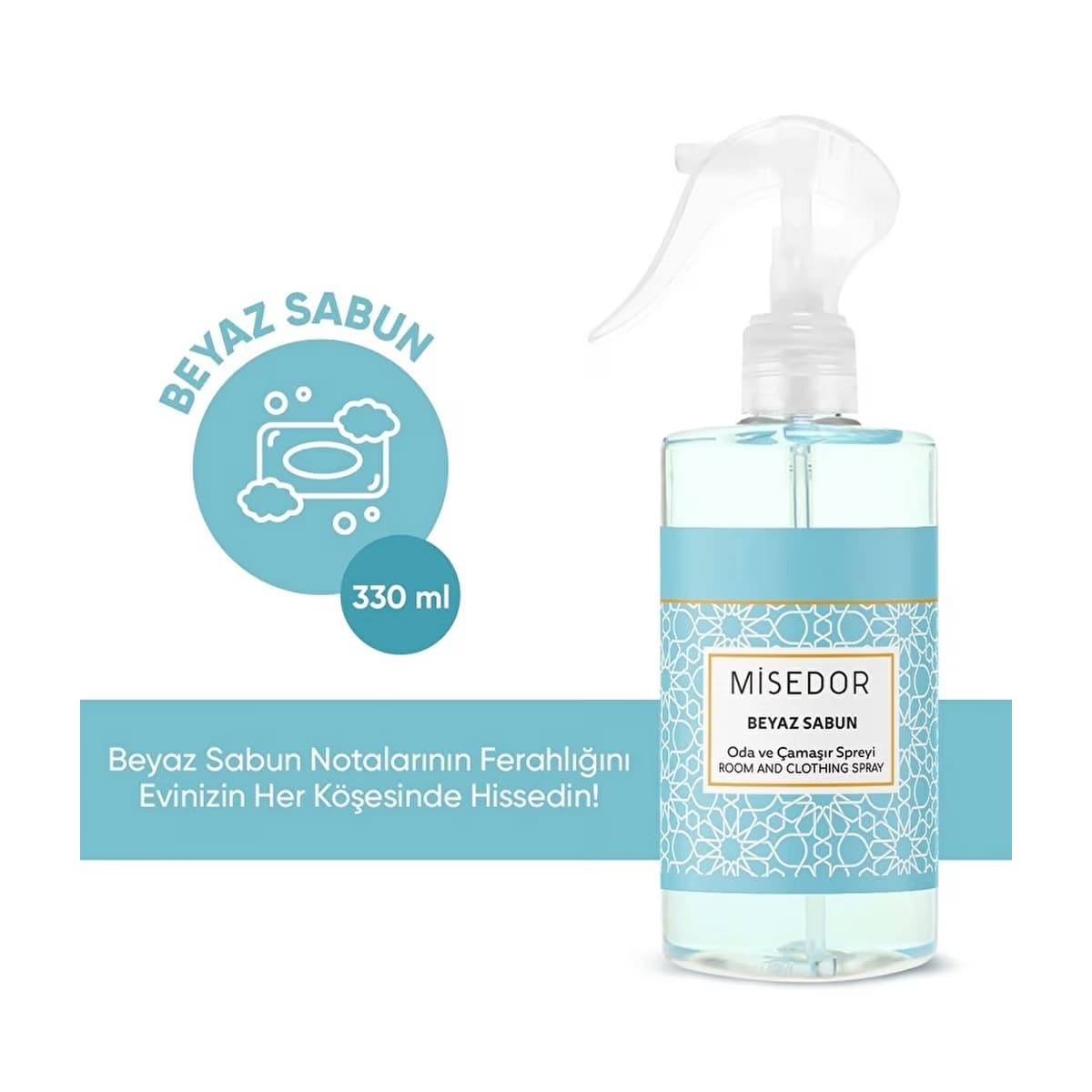 Misedor Beyaz Sabun Oda Kokusu ve Çamaşır Parfümü 330 ml - Gratis
