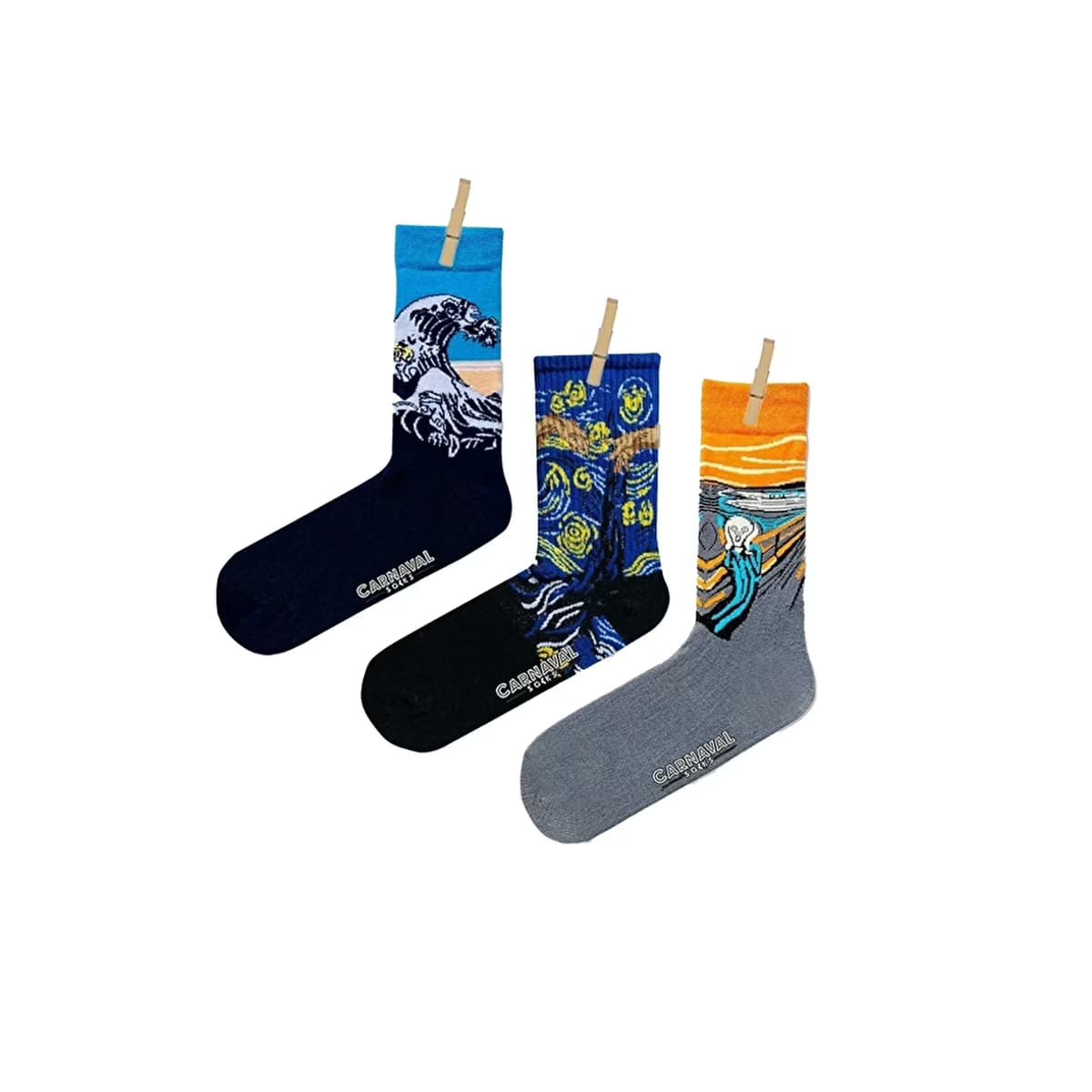 Carnaval Socks 3'lü Art Socks Desenli Çorap Seti - Gratis