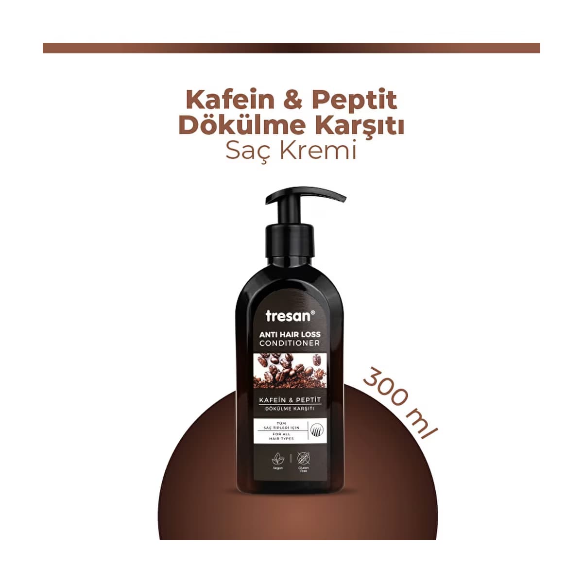 Tresan Kafein & Peptit Dökülme Karşıtı Saç Bakım Kremi 300 ml - Gratis