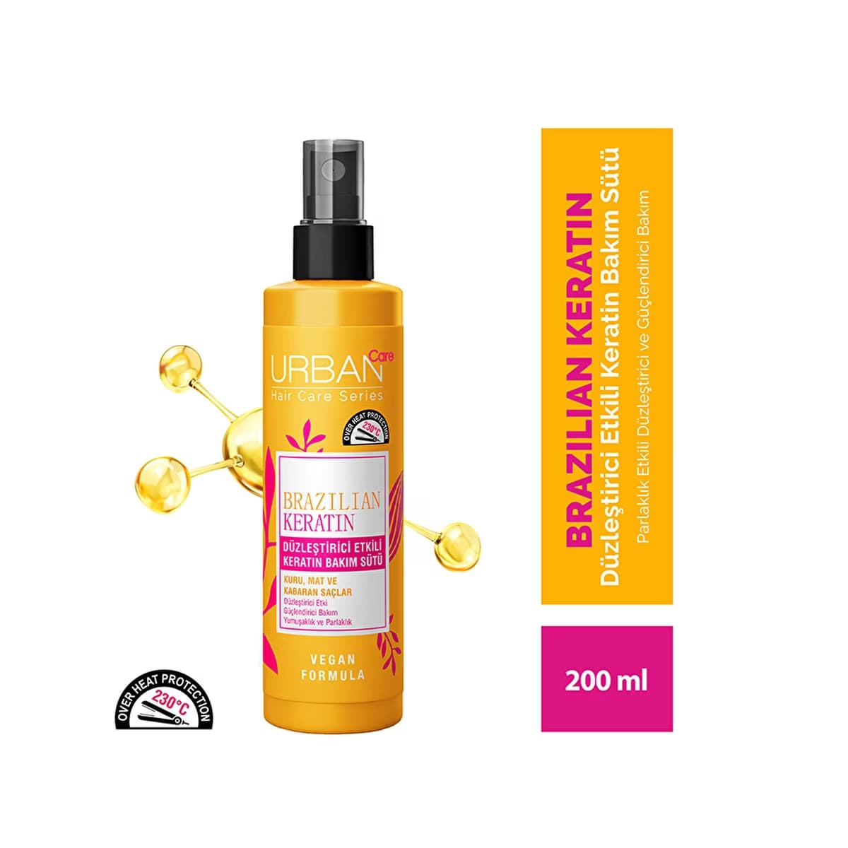 Urban Care Brazilian Keratin Düzleştirici Etkili Keratin Bakım Sütü 200 ml - Gratis