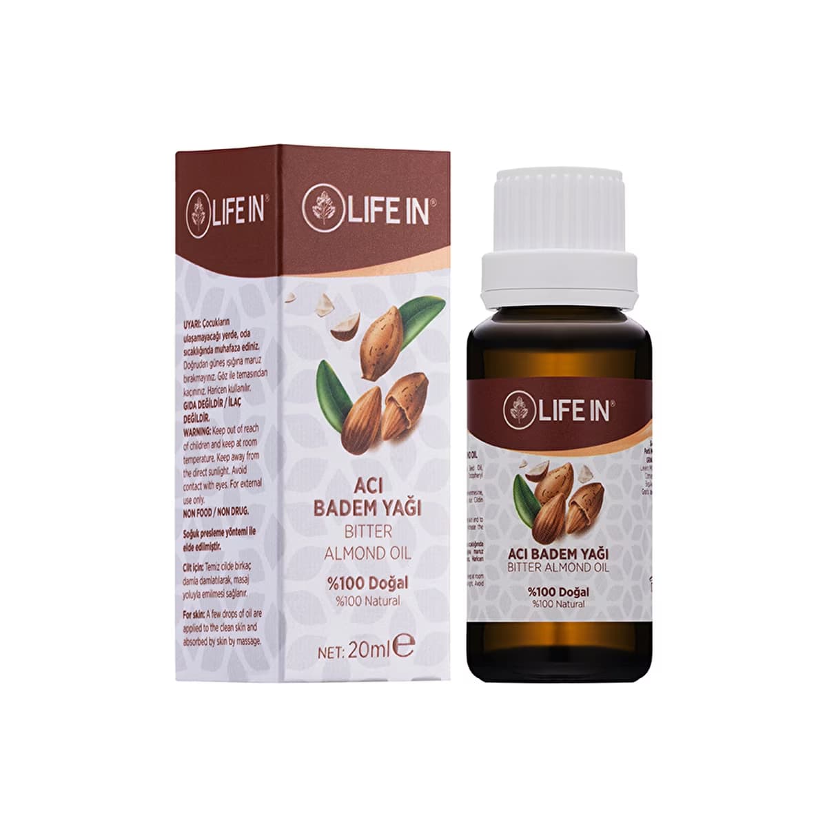 Life In Acı Badem Yağı 20 ml - Gratis
