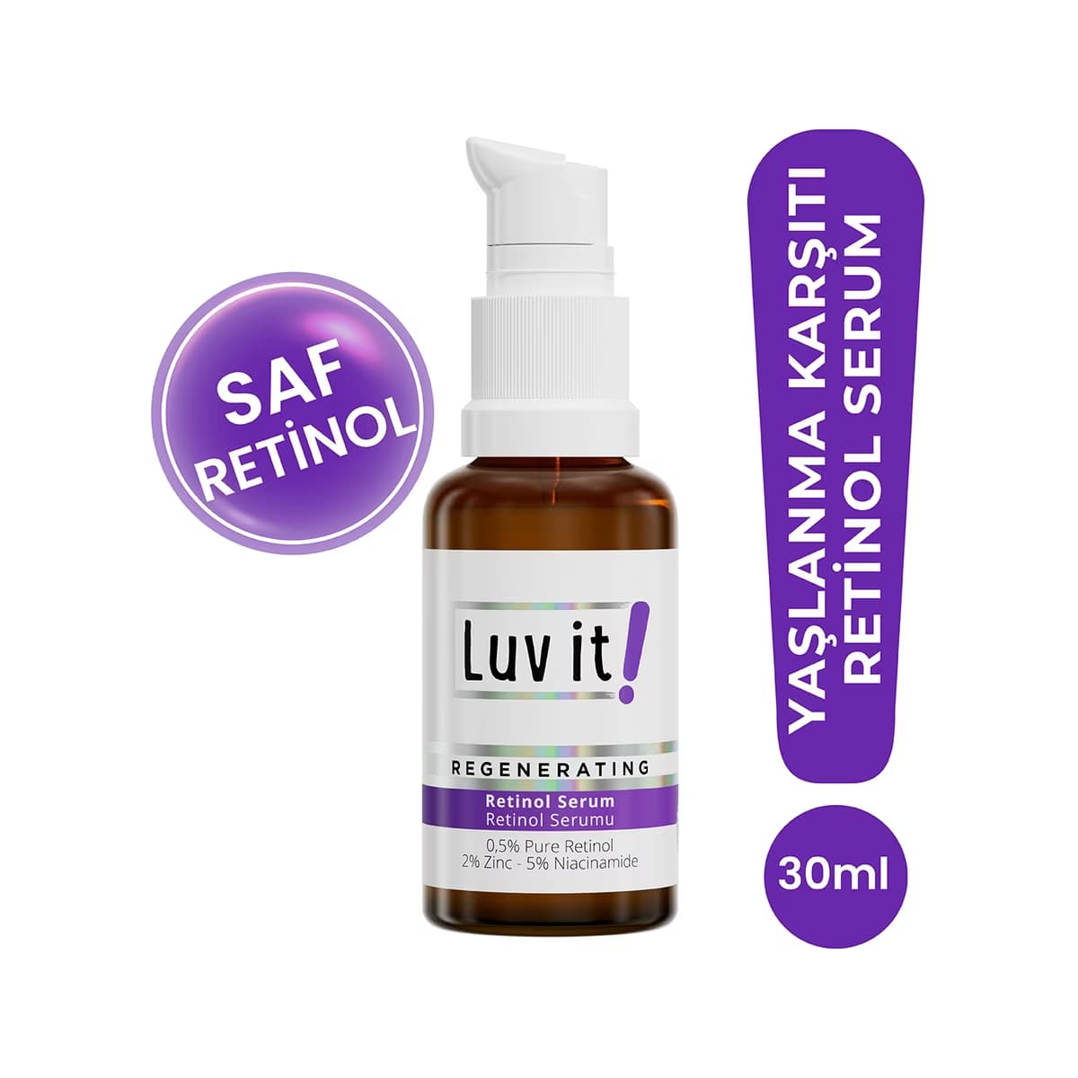 Luv it! Retinol & Niacinamide Cilt Serumu 30 ml - Gratis