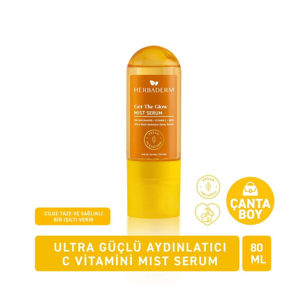 Herbaderm Ultra Güçlü Aydınlatıcı Sprey Serum 80 ml - Gratis