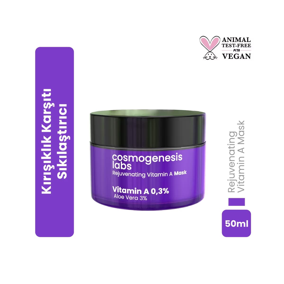 Cosmogenesis Labs Kırışıklık Karşıtı Vitamin A Krem Yüz Maskesi 50 ml - Gratis