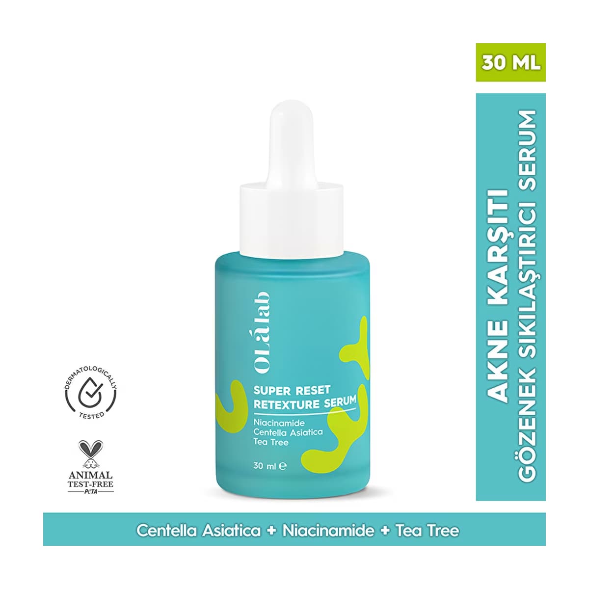 Olalab Akne ve Siyah Nokta Karşıtı Gözenek Sıkılaştırıcı Niacinamide Cilt Serumu 30 ml - Gratis