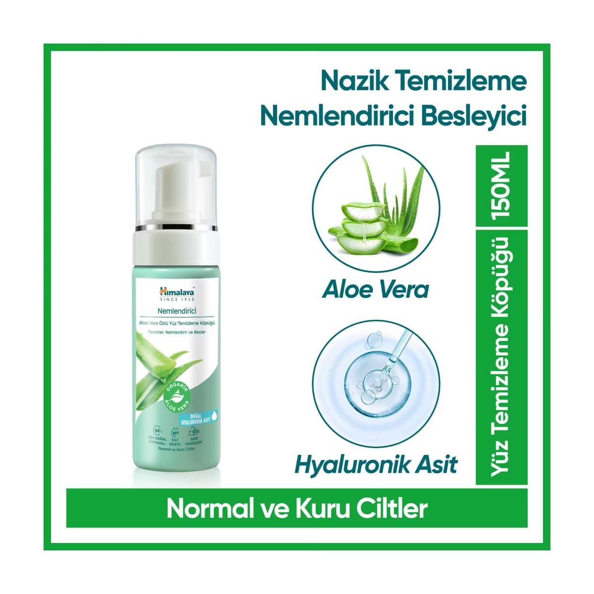 Himalaya Aloe Vera Köpük Yüz Yıkama Jeli 150 ml - Gratis