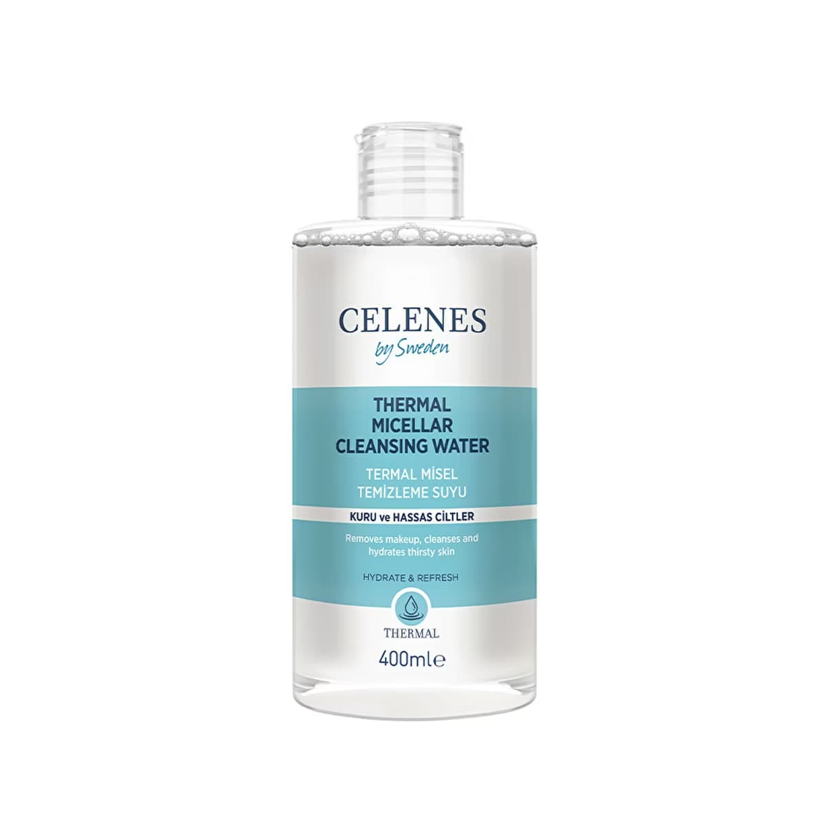 Celenes Thermal Misel Temizleme Suyu Kuru & Hassas Ciltler 400 ml - Gratis