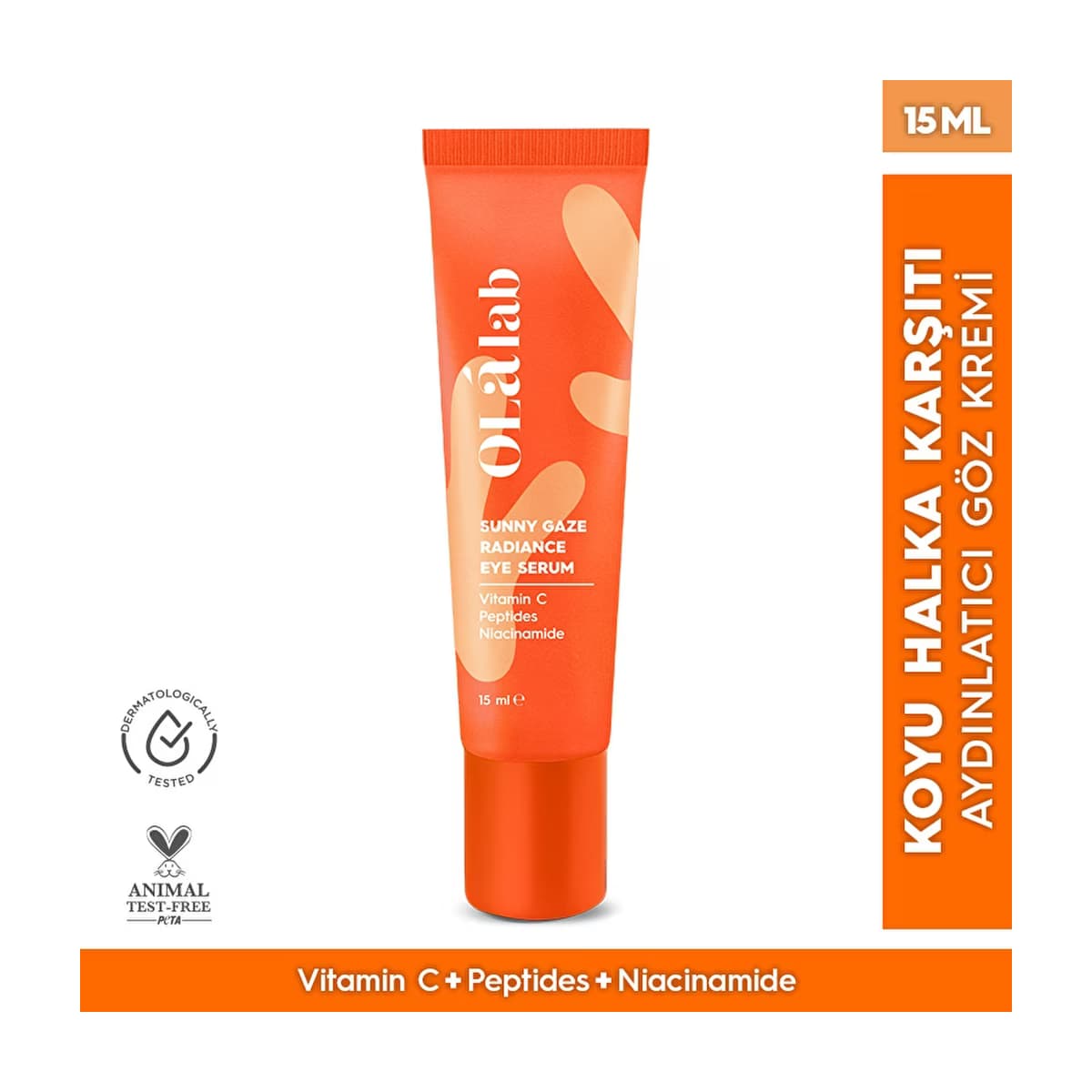 Olalab Torbalanma Koyu Halka Karşıtı Aydınlatıcı Vitamin C & Peptit Göz Kremi 15 ml - Gratis