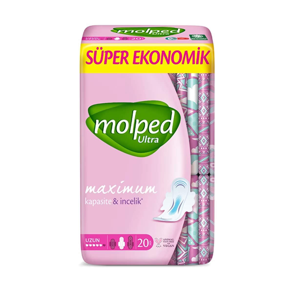 Molped Ultra Kuruluk Süper Ekonomik Uzun Hijyenik Ped 20'li - Gratis