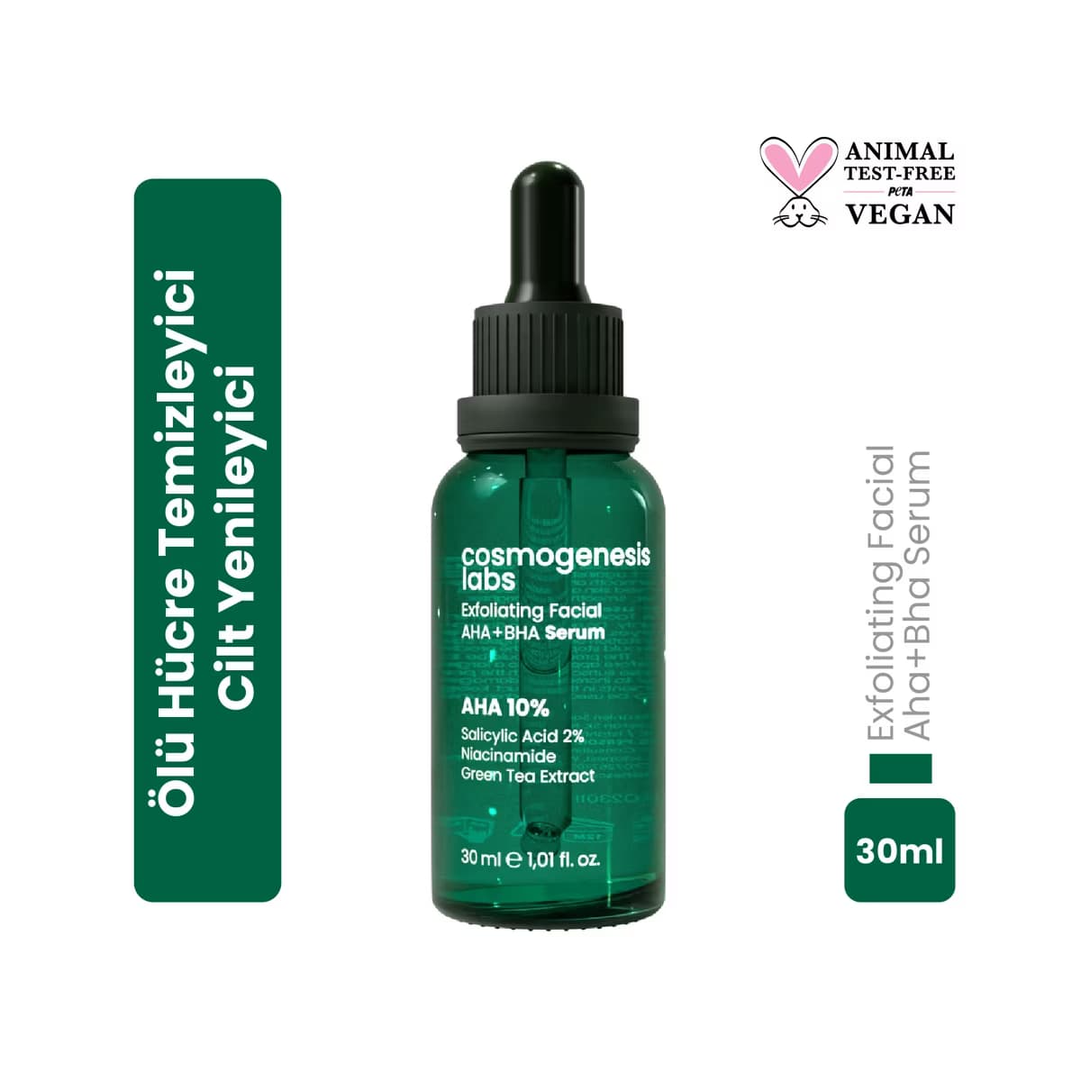 Cosmogenesis Labs AHA+BHA Yüz Serumu 30 ml - Gratis