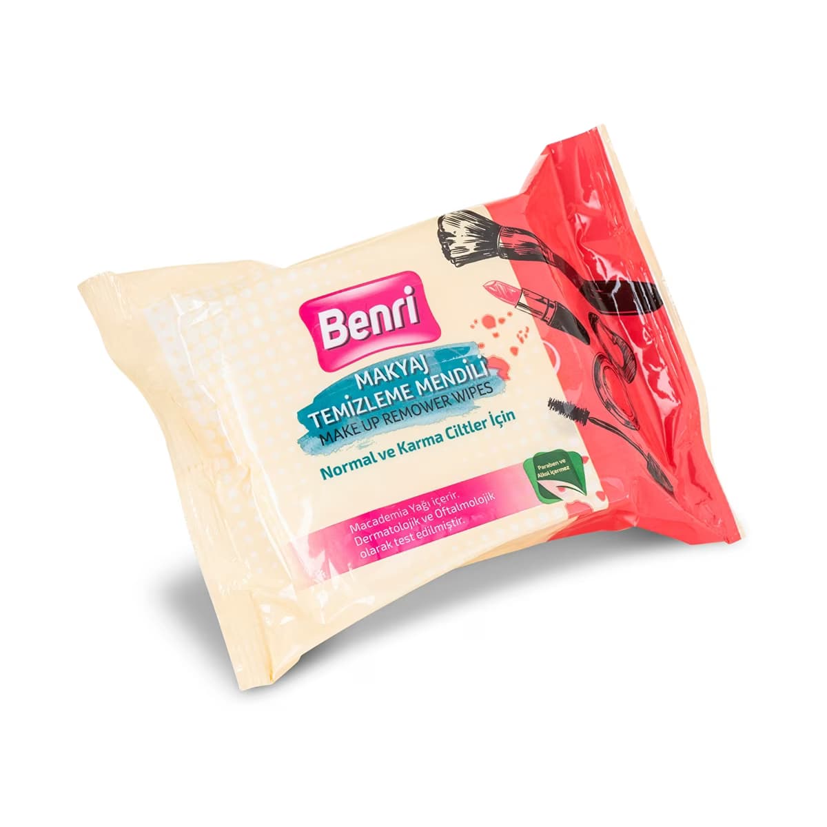 Benri Makyaj Temizleme Mendili Normal ve Karma Ciltler İçin 25'li - Gratis