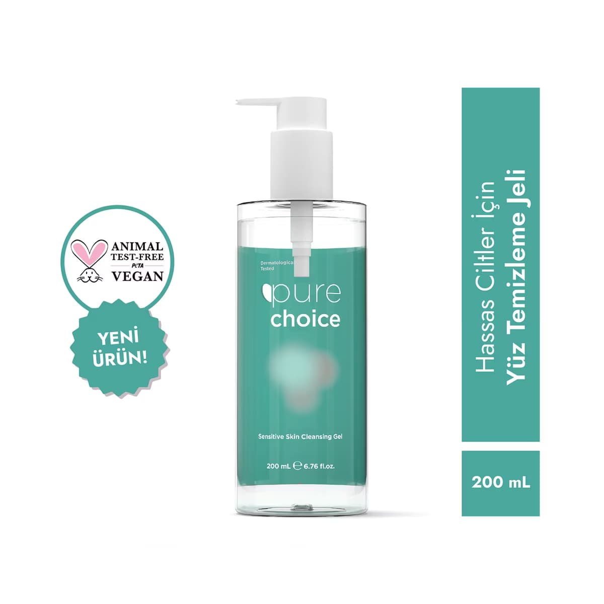 Pure Choice Hassas Ciltler İçin Yüz Temizleme Jeli 200 ml - Gratis