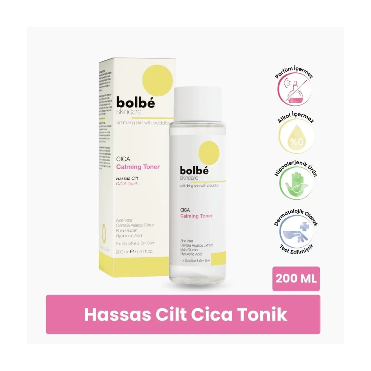 Bolbe Hassas Ciltler İçin Yatıştırıcı, Bariyer Destekleyici Nem Toniği 200 ml - Gratis