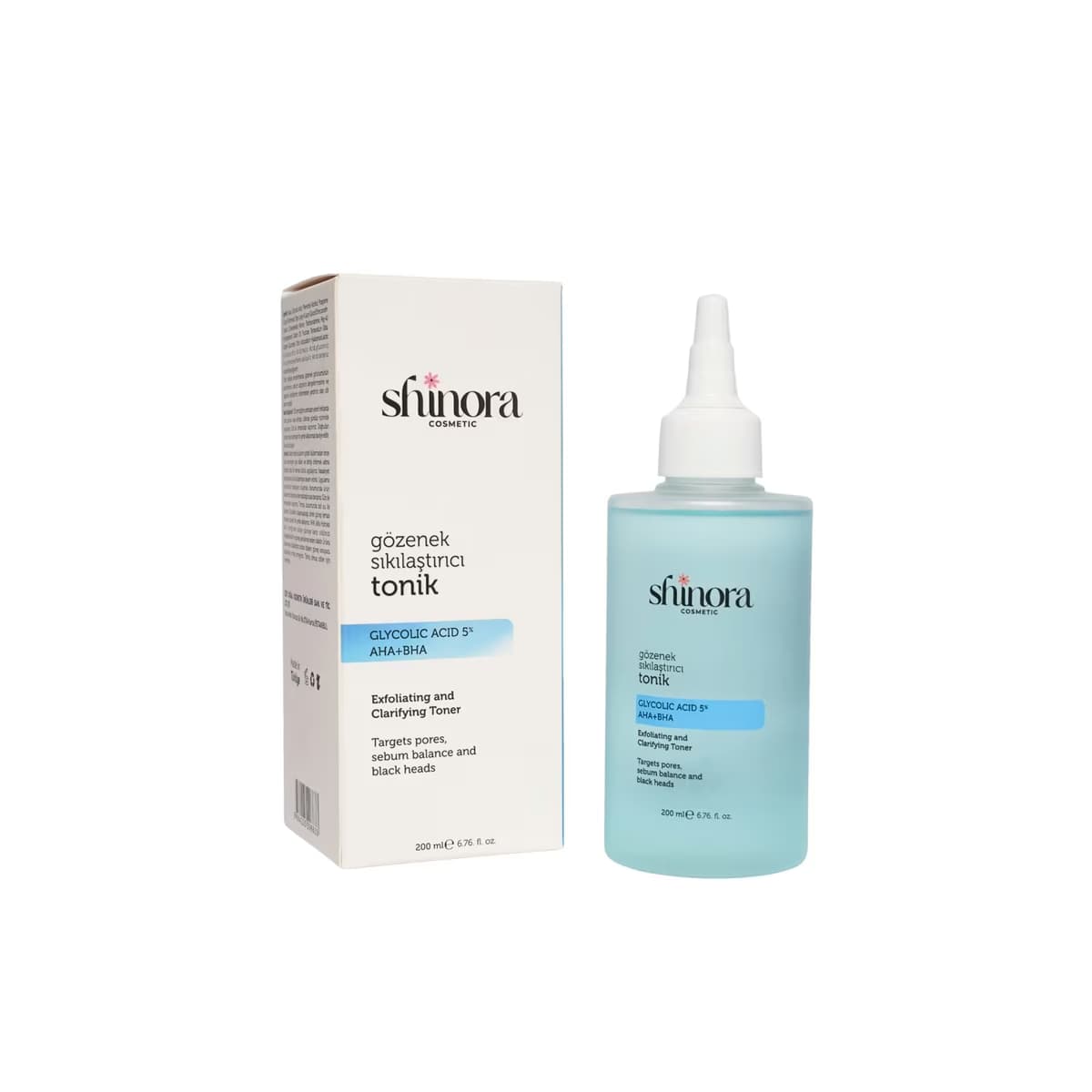 Shinora Canlandırıcı ve Gözenek Sıkılaştırıcı Glikolik Asit Mavi Tonik 200 ml - Gratis