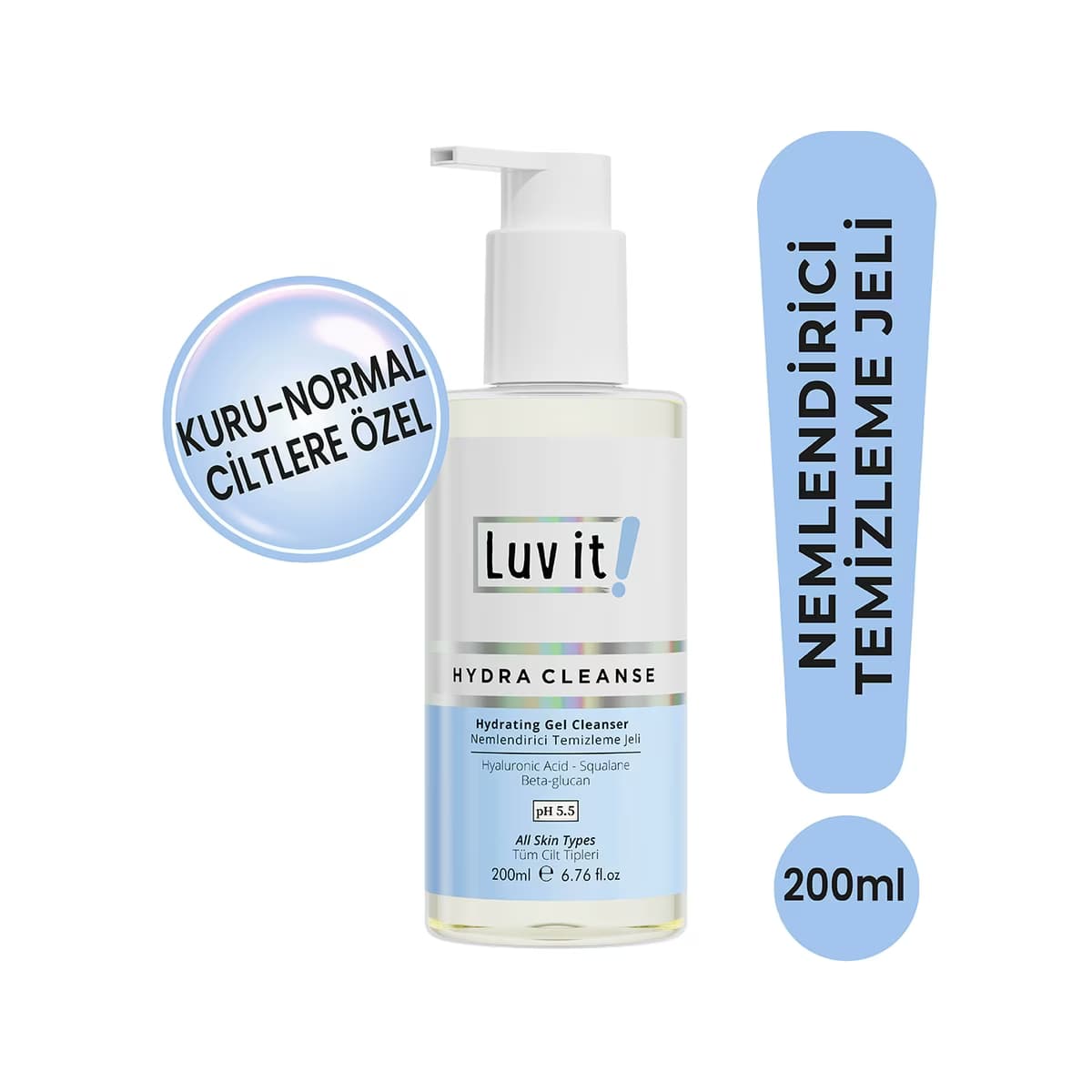 Luv it! Nemlendirici Temizleme Jeli 200 ml - Gratis