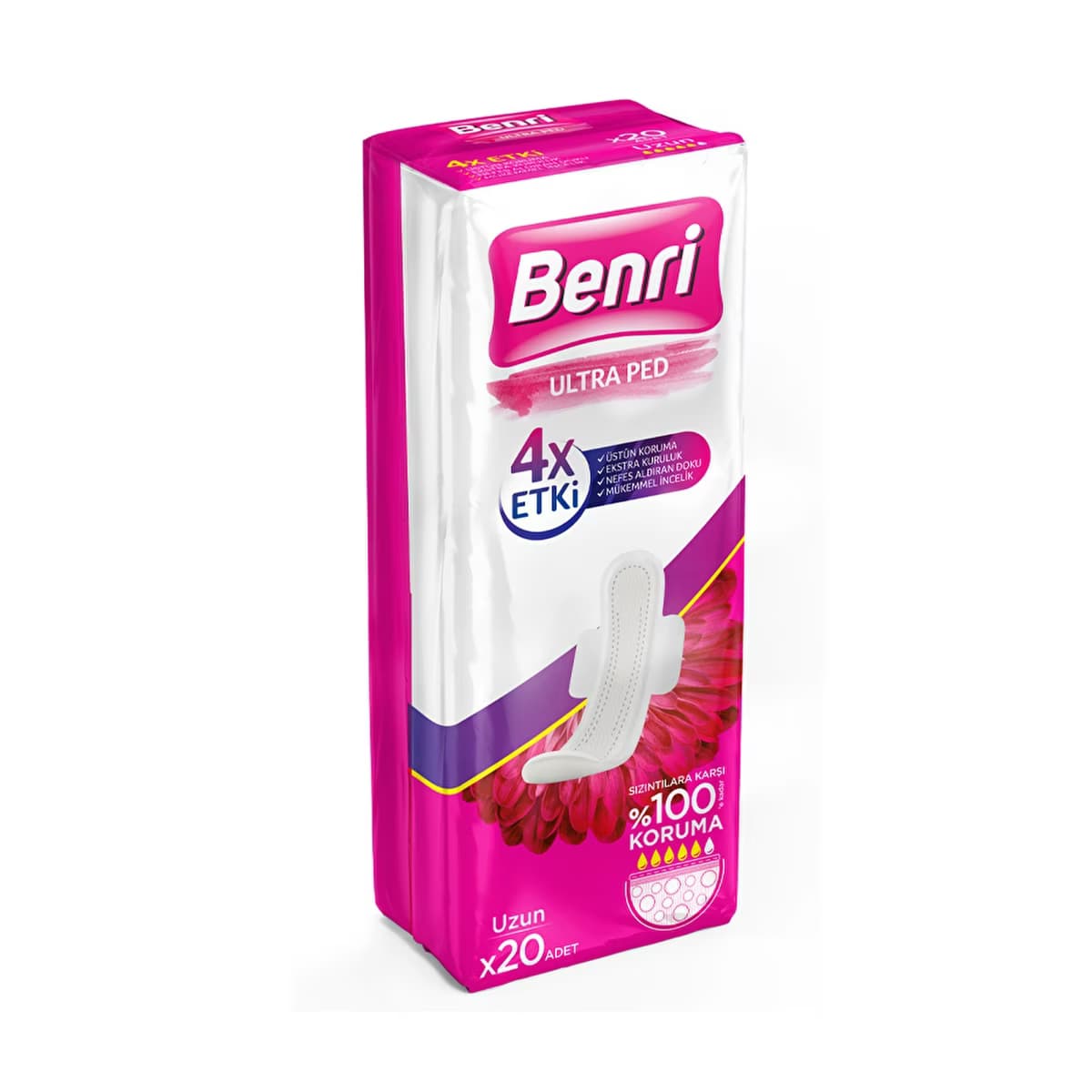 Benri Hijyenik Ped Uzun Çoklu 20'li - Gratis