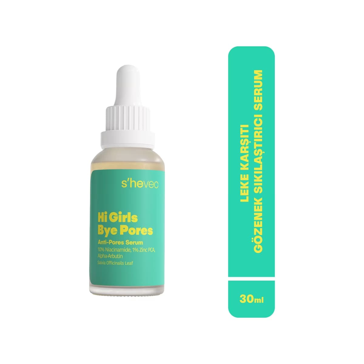 She Vec Hi Girls Bye Pores Gözenek Sıkılaştırıcı ve Leke Karşıtı Yüz Serumu 30 ml - Gratis