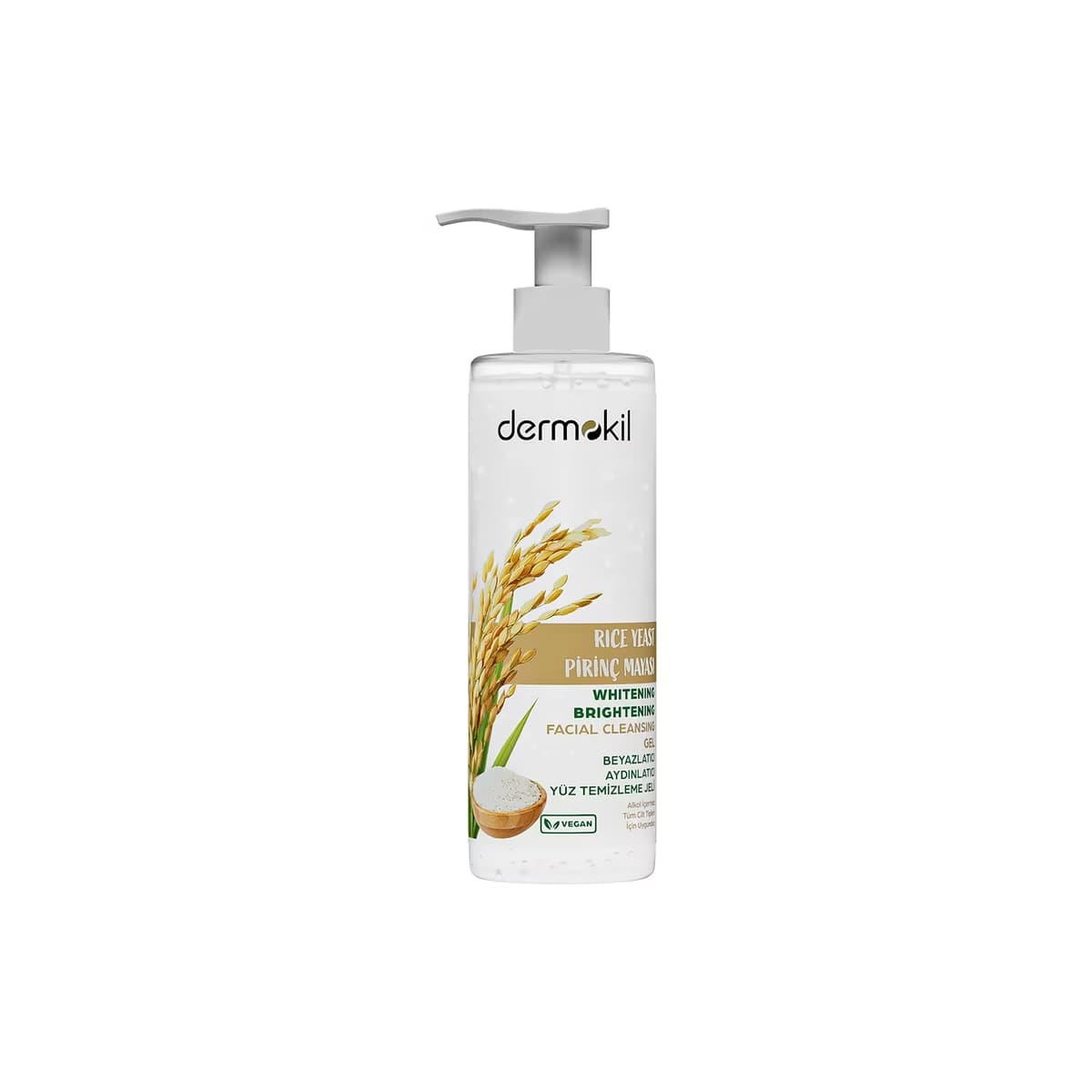 Dermokil Pirinç Mayası Beyazlatıcı Yüz Temizleme Jeli 200 ml - Gratis