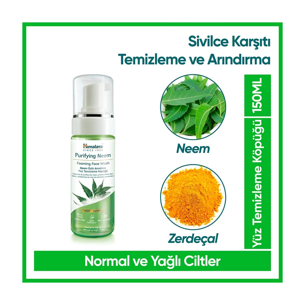 Himalaya Neem Özlü Arındırıcı Yüz Yıkama Köpüğü 150 ml - Gratis