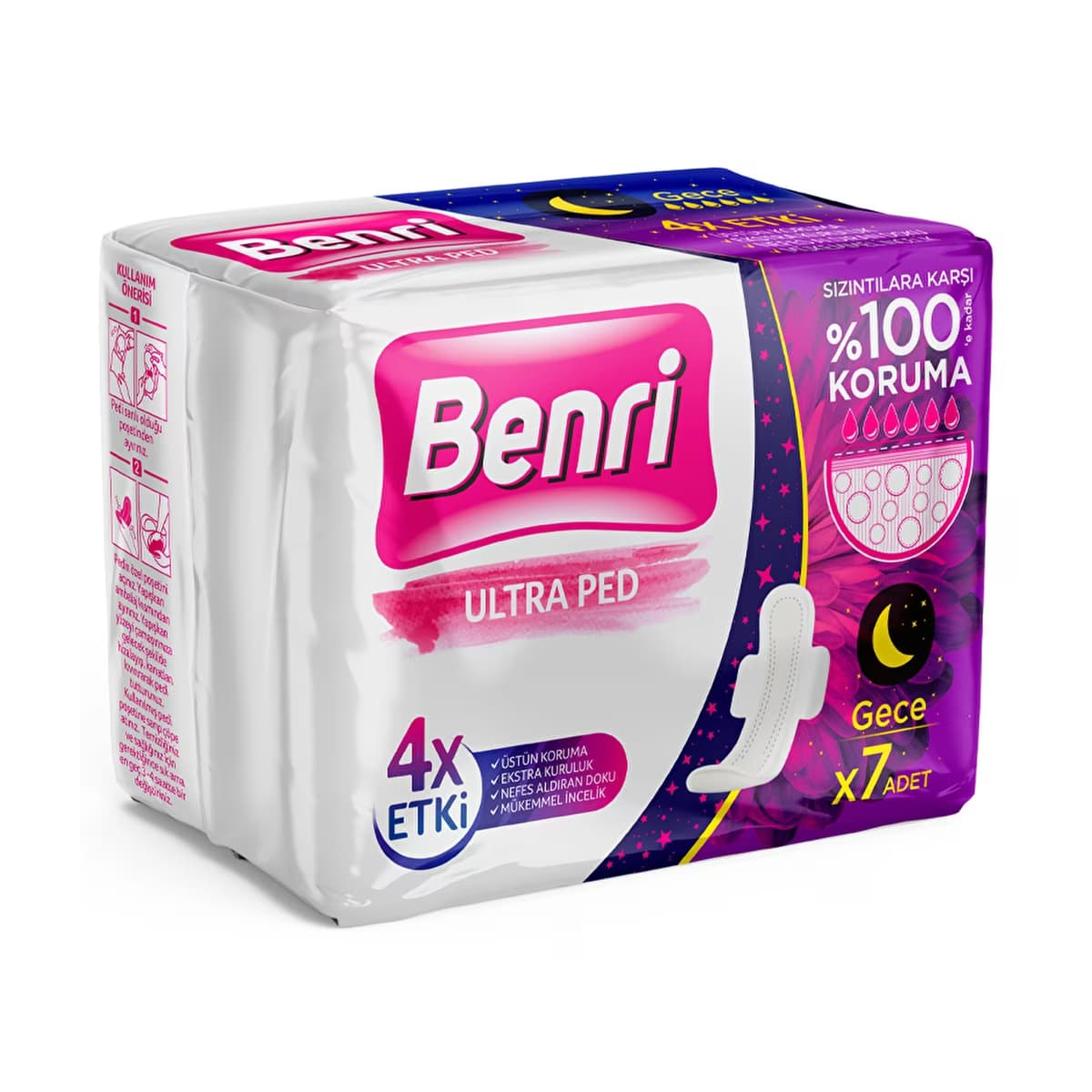Benri Hijyenik Ped Gece 7'li - Gratis