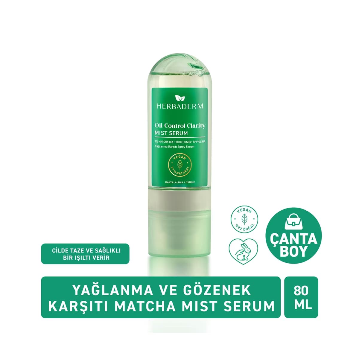 Herbaderm Yağlanma Karşıtı Sprey Serum 80 ml - Gratis