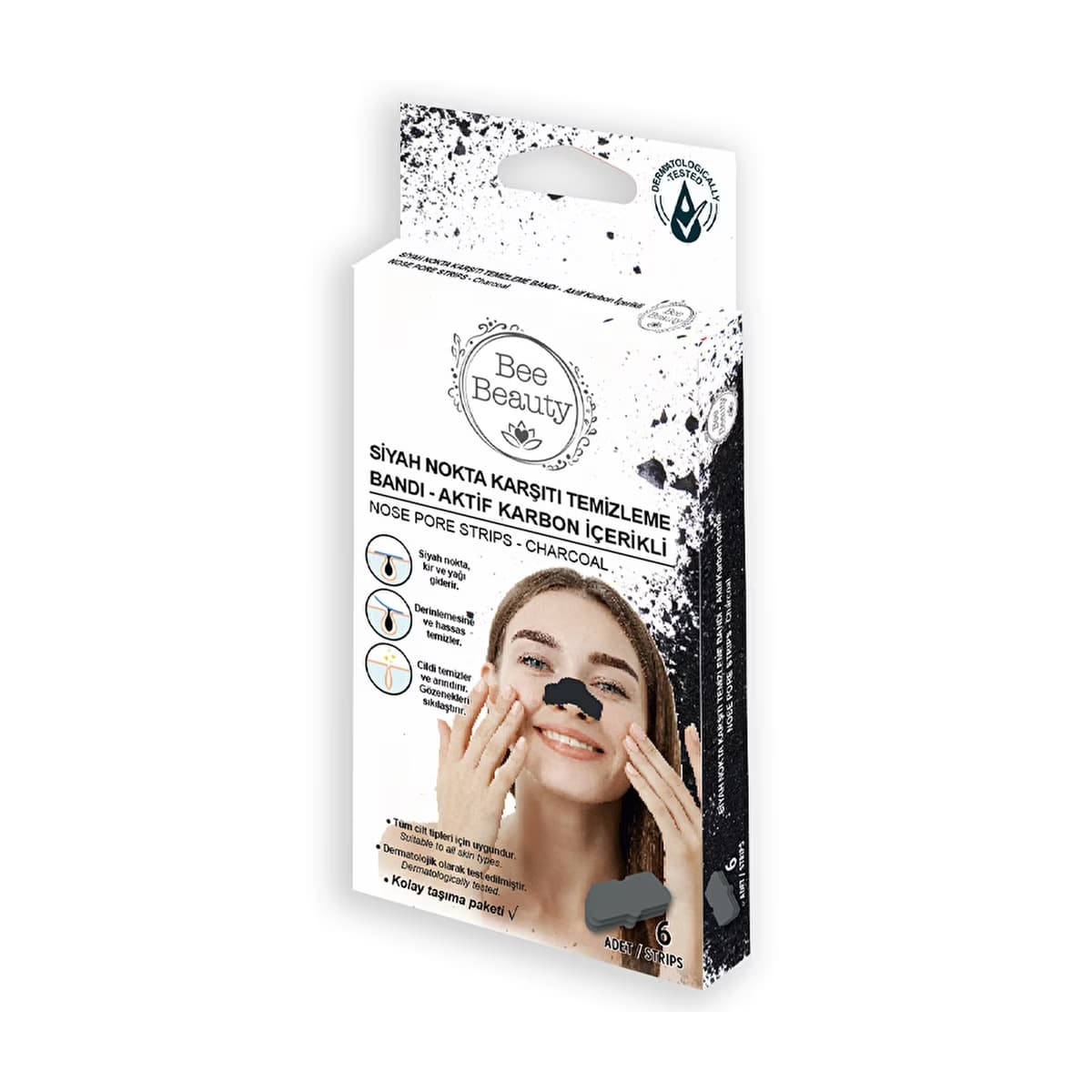 Bee Beauty Aktif Karbon Siyah Nokta Bandı 6'lı - Gratis