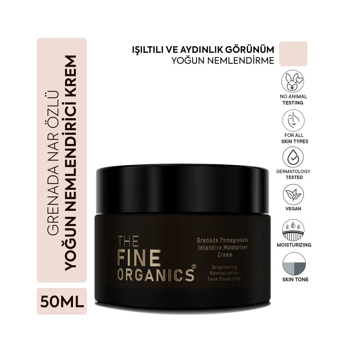 The Fine Organics Grenada Narı Özlü Yoğun Nemlendirici, Aydınlatıcı, Ton Eşitleyici Su Bazlı Yüz Kre - Gratis
