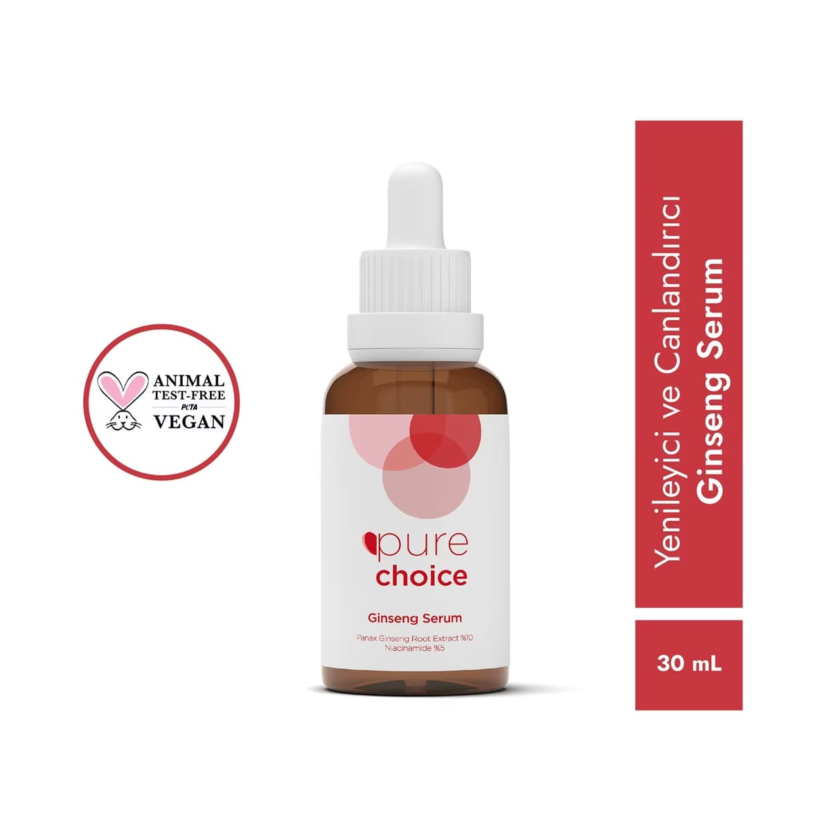 Pure Choice Ginseng Bakım Serumu 30 ml - Gratis