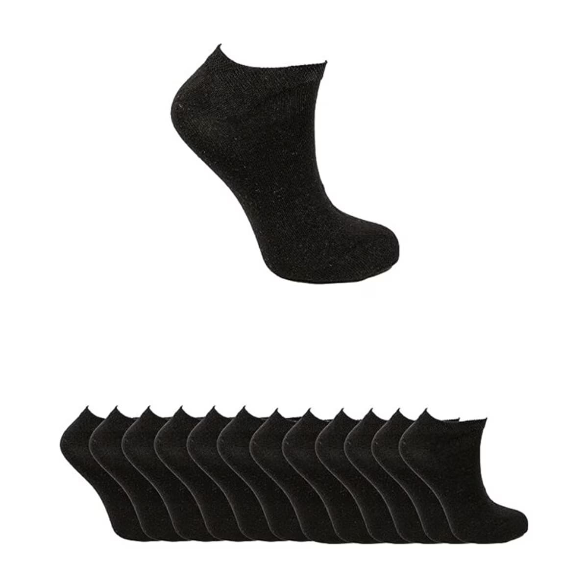 Ozzy Socks Kadın 12'li Dikişsiz Patik Çorap Siyah 36/40 - Gratis