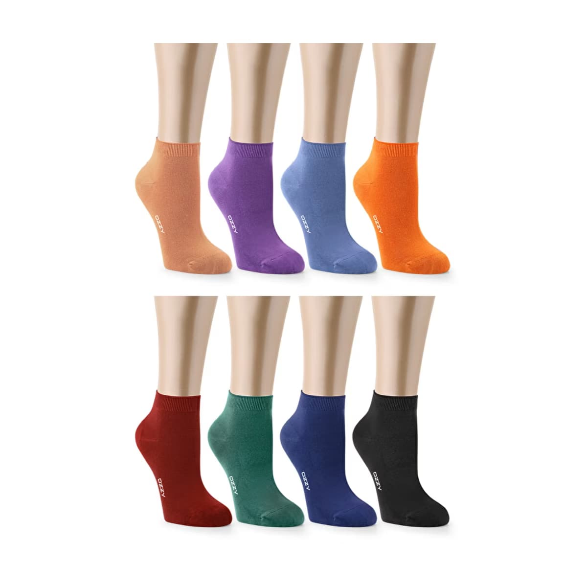 Ozzy Socks Kadın 8'li Bambu Dikişsiz Patik Çorap 36/40 - Gratis