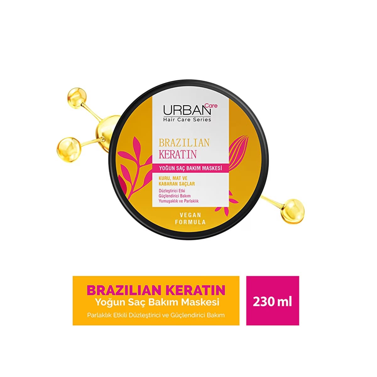 Urban Care Brazilian Keratin Düzleştirici Etkili Yoğun Saç Bakım Maskesi 230 ml - Gratis
