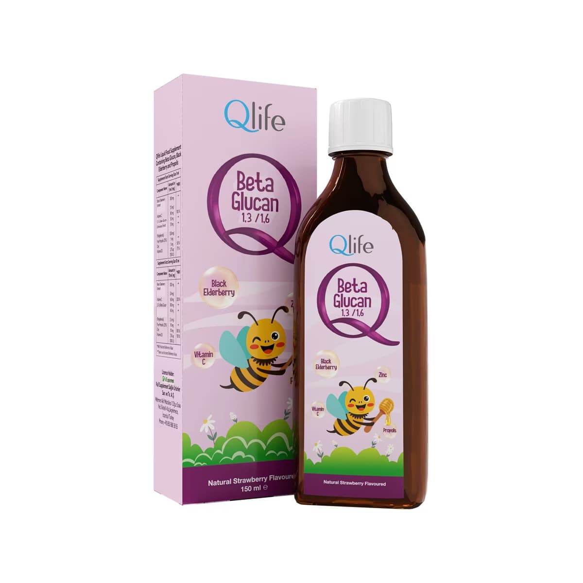 Qlife Sambucus & Beta Glucan Şurup Takviye Edici Gıda 150 ml - Gratis