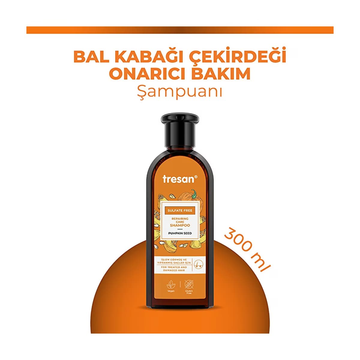 Tresan Bal Kabağı Çekirdeği Onarıcı Sülfatsız Bakım Şampuanı 300 ml - Gratis