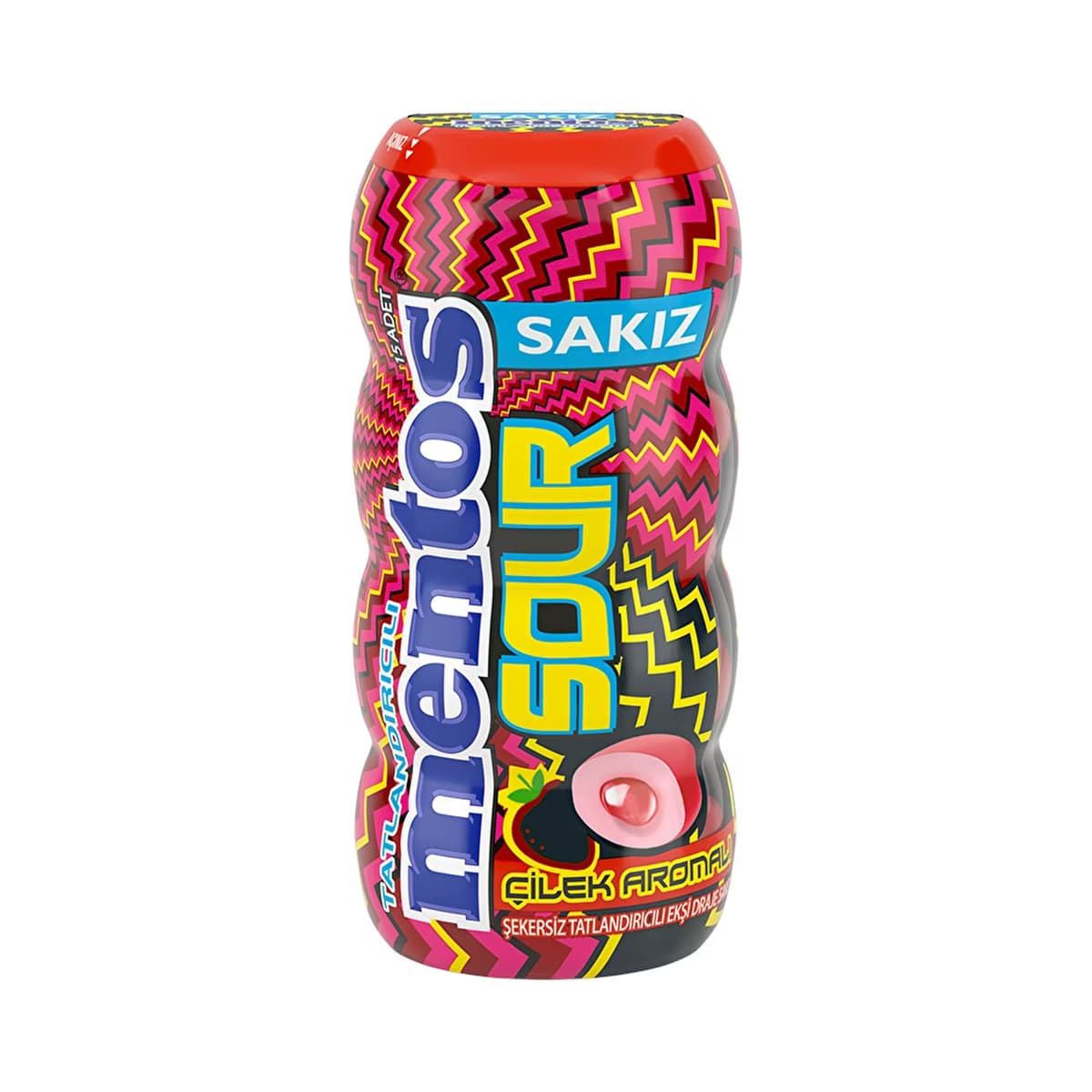 Mentos Ekşi Sakız Çilek Aromalı 30 gr - Gratis