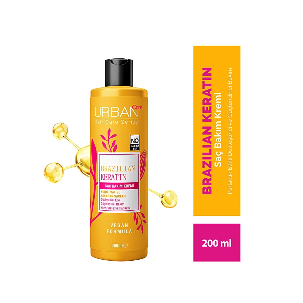Urban Care Brazilian Keratin Düzleştirici Etkili Saç Bakım Kremi 200 ml - Gratis