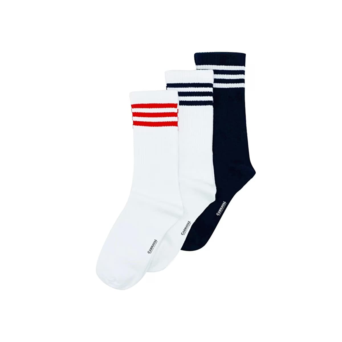 Carnaval Socks 3'lü Uzun Şeritli Çorap Seti - Gratis