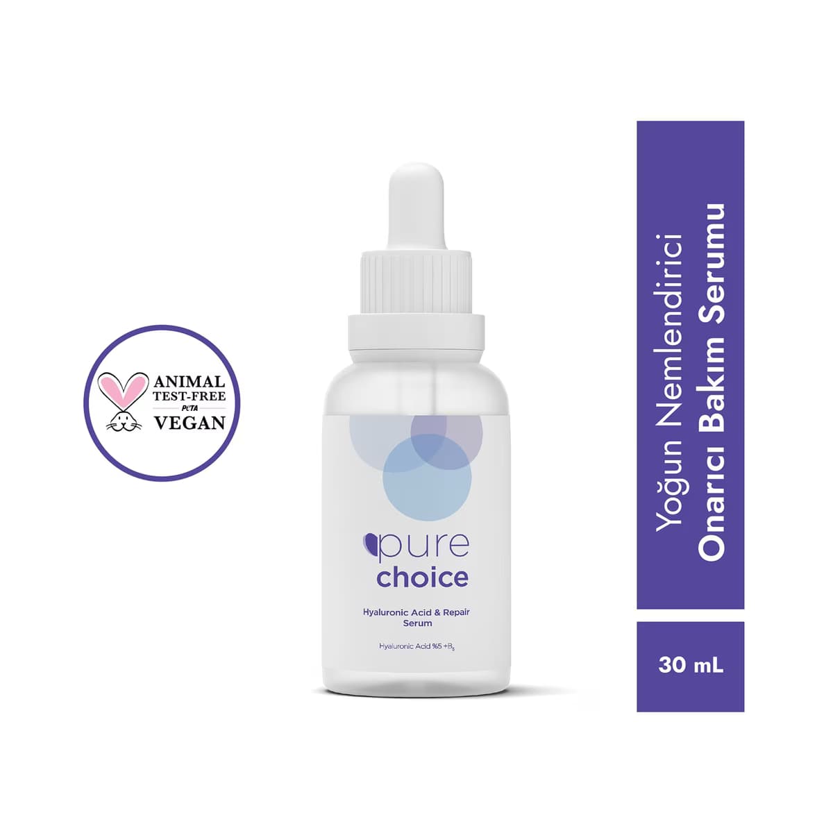 Pure Choice Yoğun Nemlendirici ve Onarıcı Bakım Serumu 30 ml - Gratis