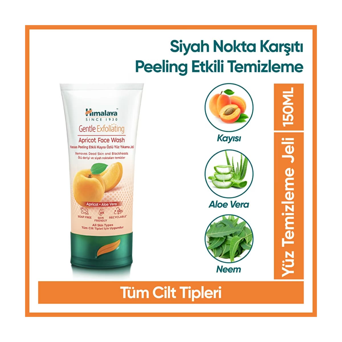 Himalaya Kayısılı Peeling Etkili Hassas Yüz Yıkama Jeli 150 ml - Gratis