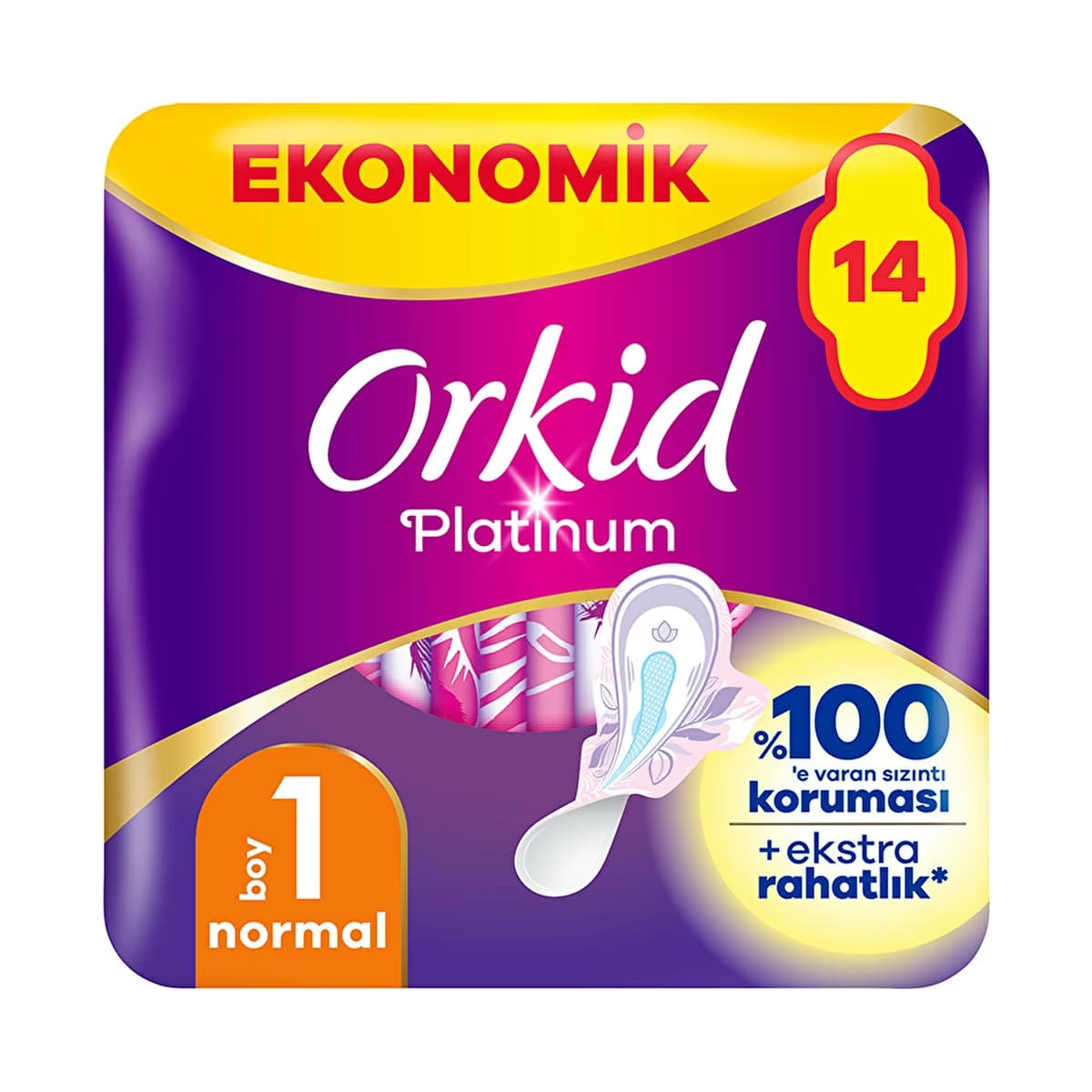 Orkid Platinum Normal (Boy 1) 14 Adet Hijyenik Ped - Gratis