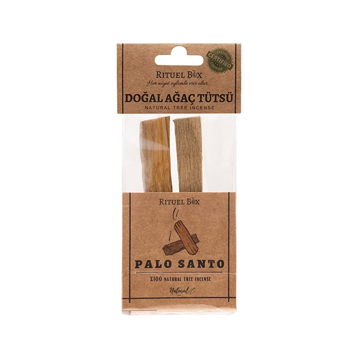 Ritüel Box Palo Santo Doğal Ağaç Tütsüsü 2'li (16-20 gr) - Gratis