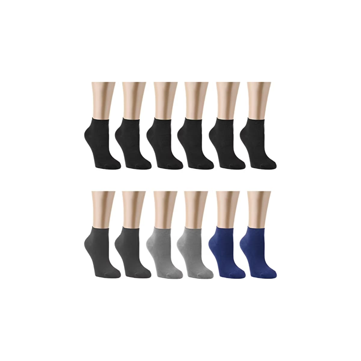 Ozzy Socks Erkek 12'li Bambu Dikişsiz Patik Çorap Renkli 40/44 - Gratis