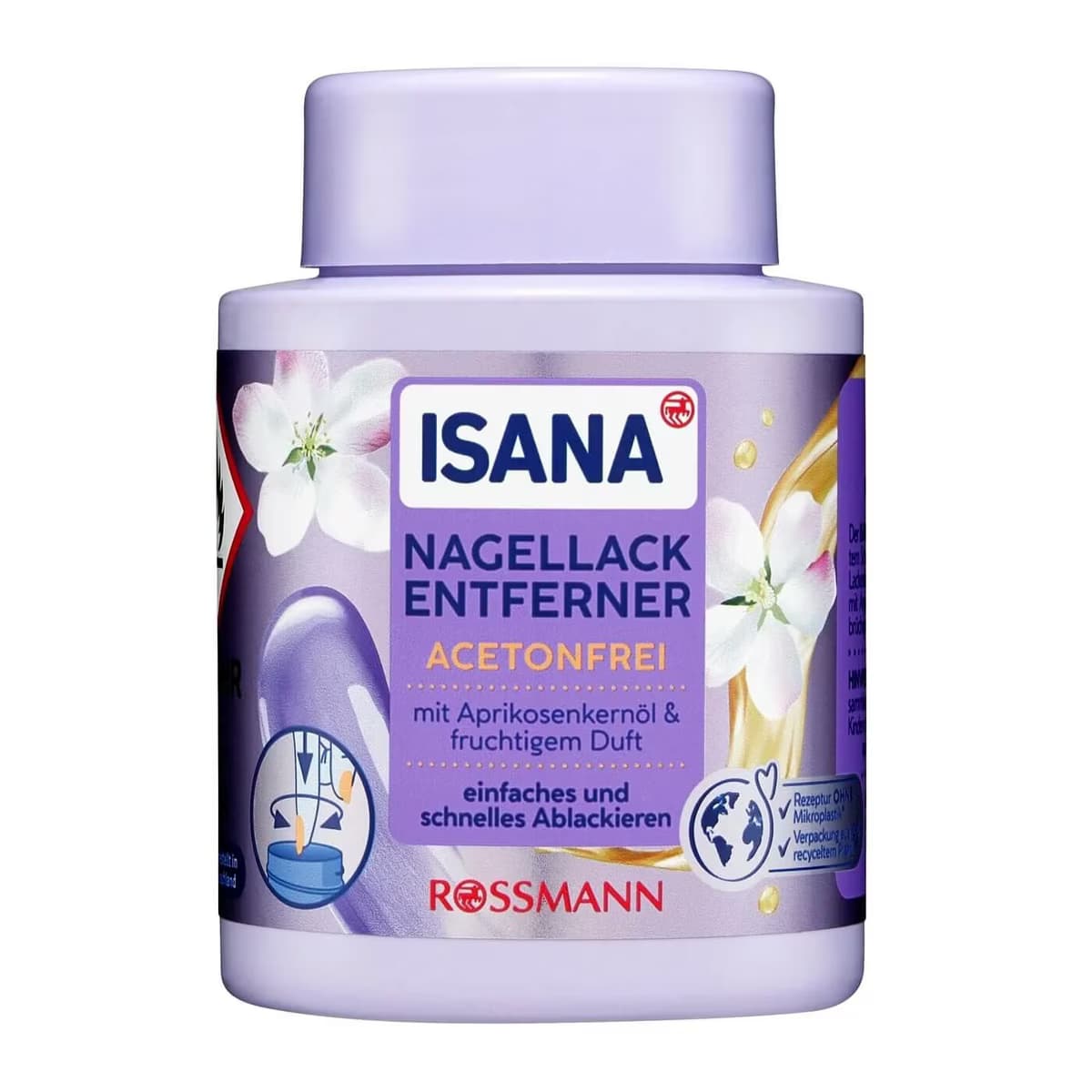 Isana Süngerli Asetonsuz Oje Çıkarıcı Biotin, Gliserin ve Kayısı Çekirdeği Yağı 75 ml