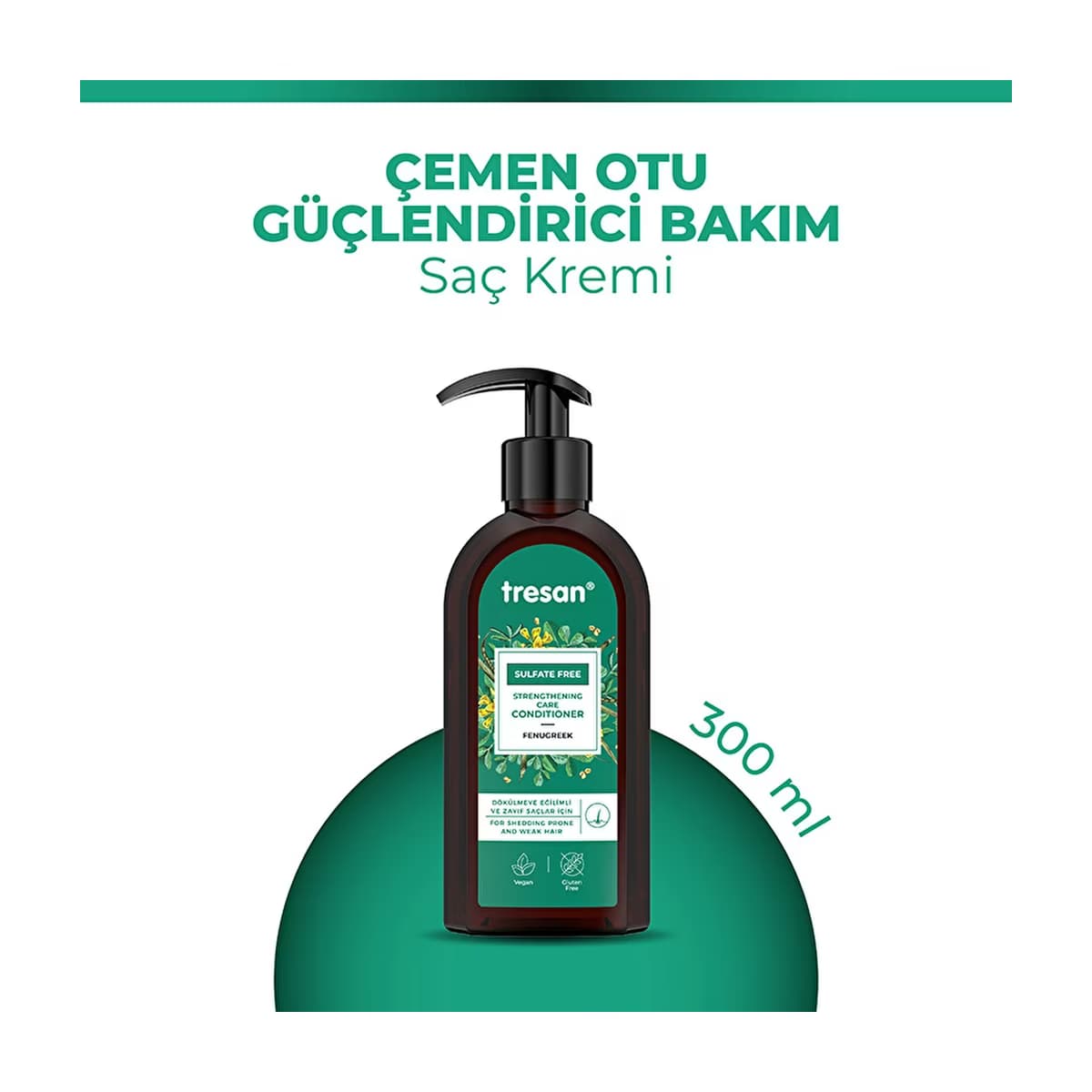 Tresan Çemen Otu Güçlendirici Sülfatsız Bakım Saç Kremi 300 ml - Gratis